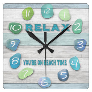 Details about   Unwind On Beach Time Clock 