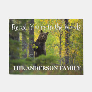 Relax..You're In The Woods Personalized Door Mat
