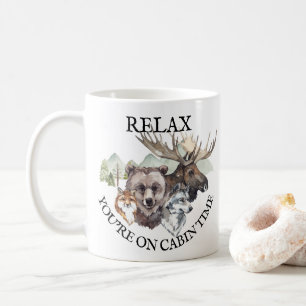 Relax You're on Cabin time Forest Animals Coffee Mug