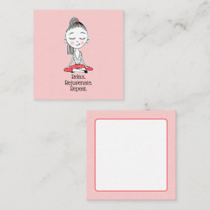 Relax Zen Peace Yoga Note Card