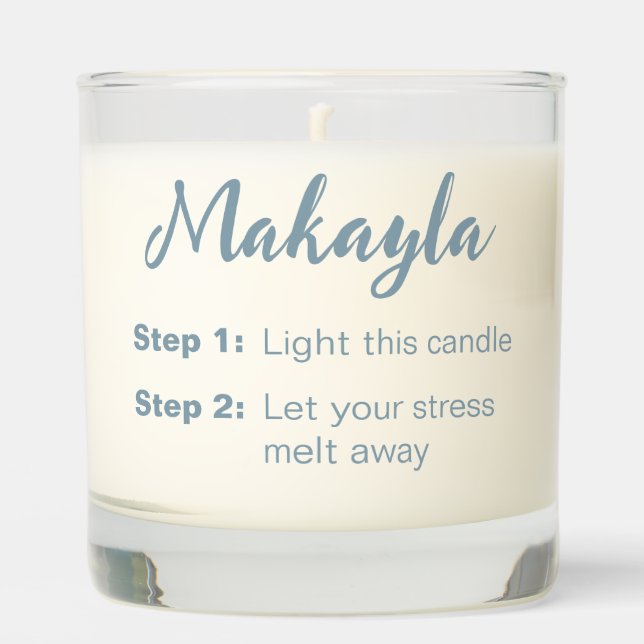 Relaxation Destress Self Care Name Scented Candle (Front)