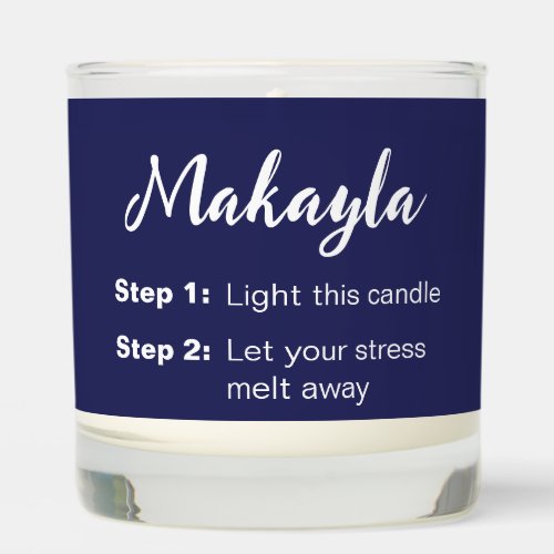 Relaxation Destress Self Care Name Scented Candle
