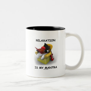 Relaxation Is My Mantra (Java Duke Code) Two-Tone Coffee Mug