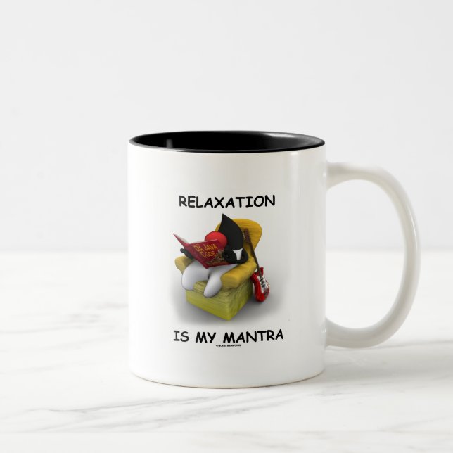 Relaxation Is My Mantra (Java Duke Code) Two-Tone Coffee Mug (Right)