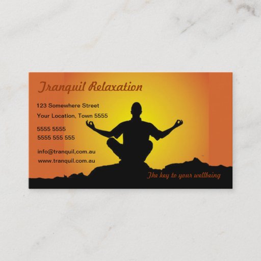 Customizable Relaxation/Meditation Business Card