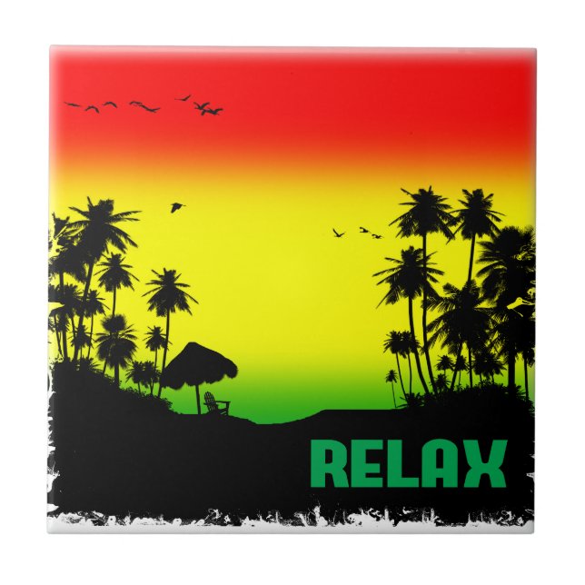 relaxation rasta ceramic tile (Front)