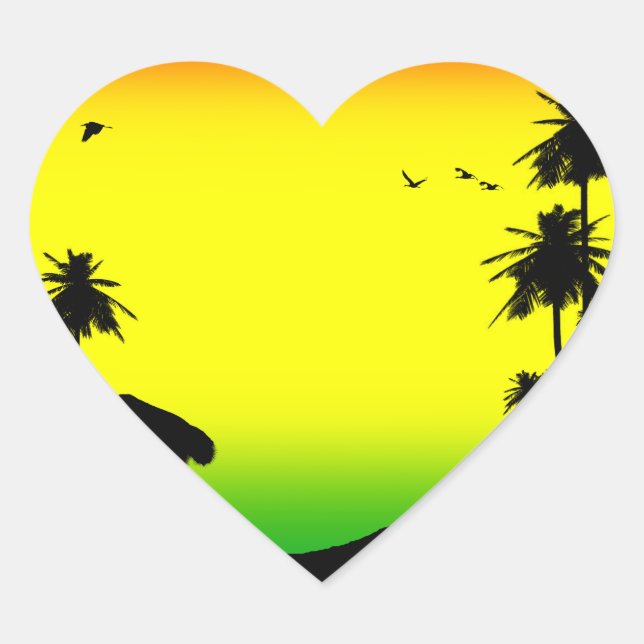 relaxation rasta heart sticker (Front)