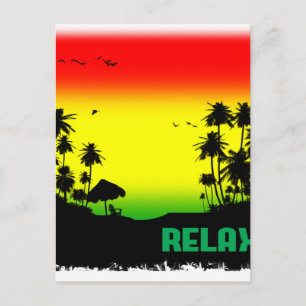relaxation rasta postcard