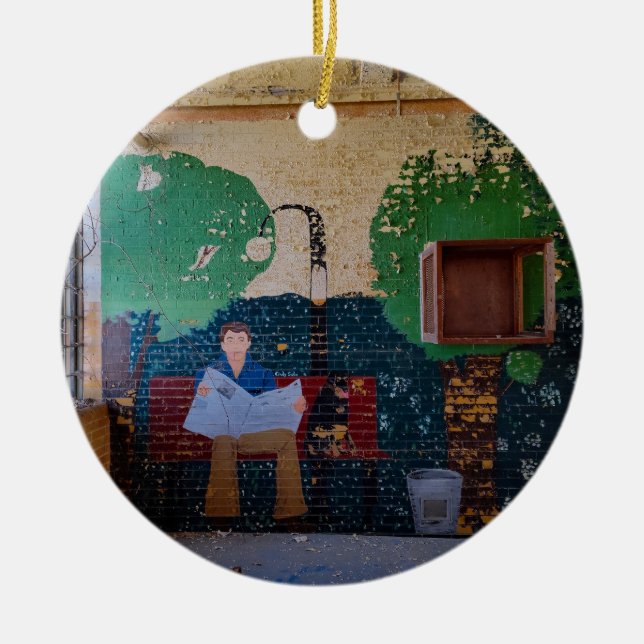 Relaxation Room  Ceramic Ornament (Front)