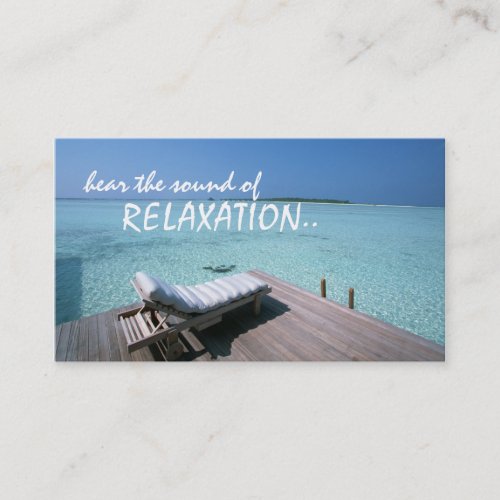relaxation travel business card