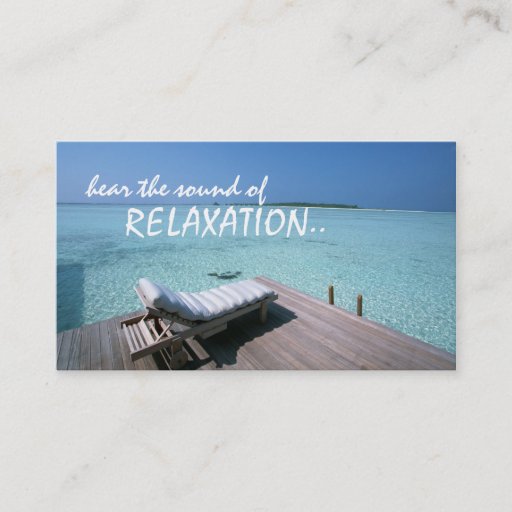 Customizable relaxation travel business card