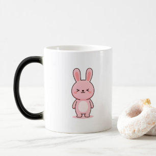 Relaxed Bunny Minimal Kawaii Style Color Morph Mug