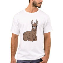 Relaxed Cartoon Llama – Cozy Animal 