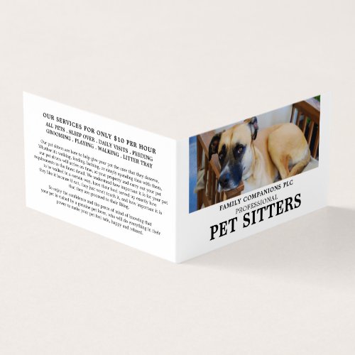 Relaxed Dog Pet Service Detailed Business Card