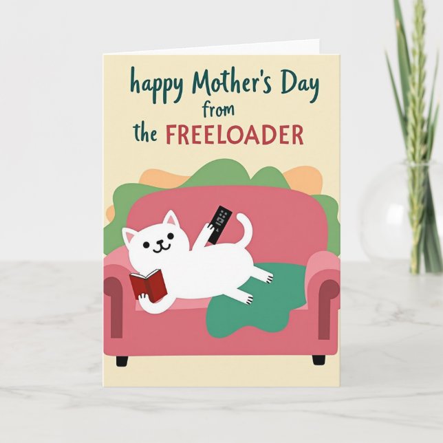 Relaxed Feline Mothers Card (Front)