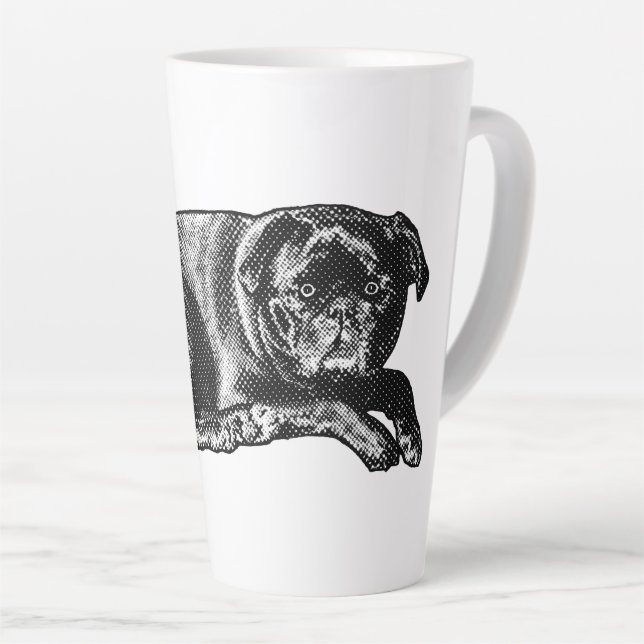 Relaxed Gaze, Morning Comfort Latte Mug (Right Angle)