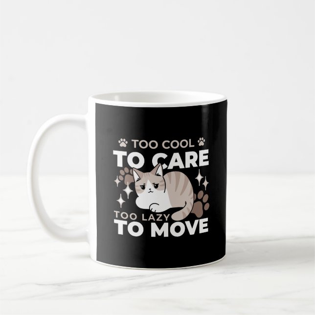 Relaxed & Lazy Vibes for Cat Lovers Design Coffee Mug (Left)