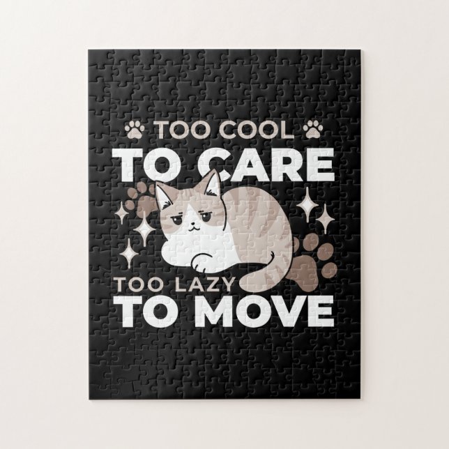 Relaxed & Lazy Vibes for Cat Lovers Design Jigsaw Puzzle (Vertical)