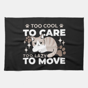 Relaxed & Lazy Vibes for Cat Lovers Design Kitchen Towel