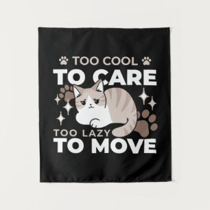 Relaxed & Lazy Vibes for Cat Lovers Design Tapestry