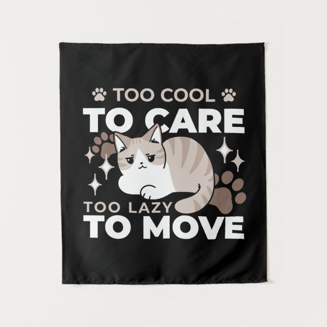 Relaxed & Lazy Vibes for Cat Lovers Design Tapestry (Front)