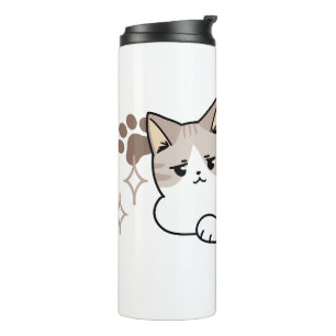 Relaxed & Lazy Vibes for Cat Lovers Design Thermal Tumbler