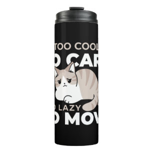 Relaxed & Lazy Vibes for Cat Lovers Design Thermal Tumbler