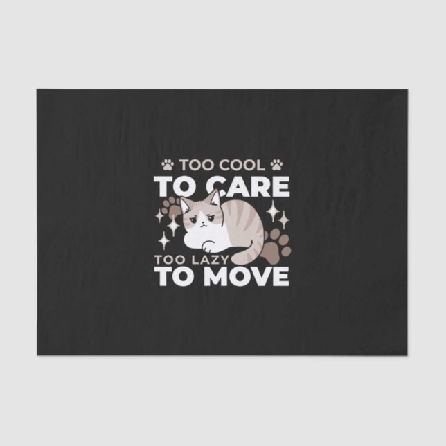 Relaxed & Lazy Vibes for Cat Lovers Design Tissue Paper (Front)