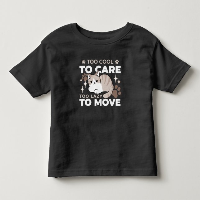 Relaxed & Lazy Vibes for Cat Lovers Design Toddler T-shirt (Front)
