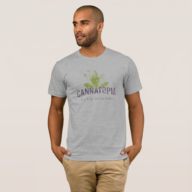 Relaxed Men's Cannatopia Smoke Logo Tee (Front Full)