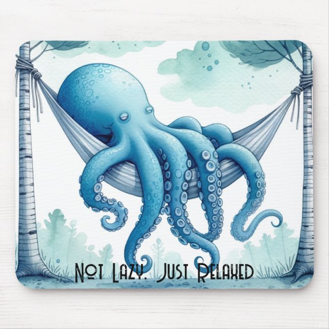 Relaxed Octopus Mouse Pad (Front)
