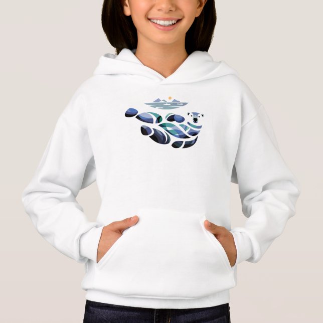 Relaxed Polar Bear Hoodie (Front)