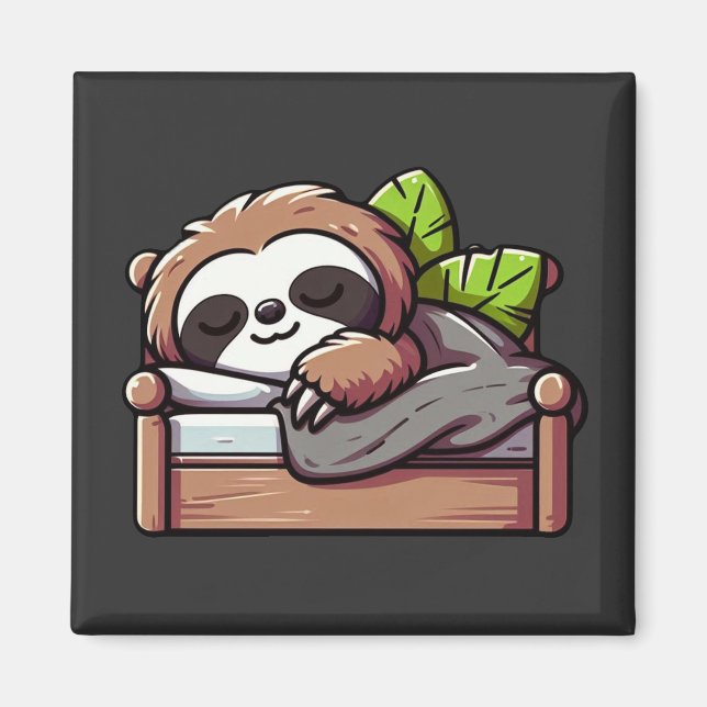 Relaxed Sloth - Comfy Cozy Nap Time Magnet (Front)