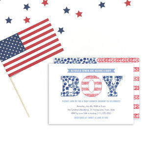 Relaxed Summer Cookout Co-ed Baby Shower Party Invitation