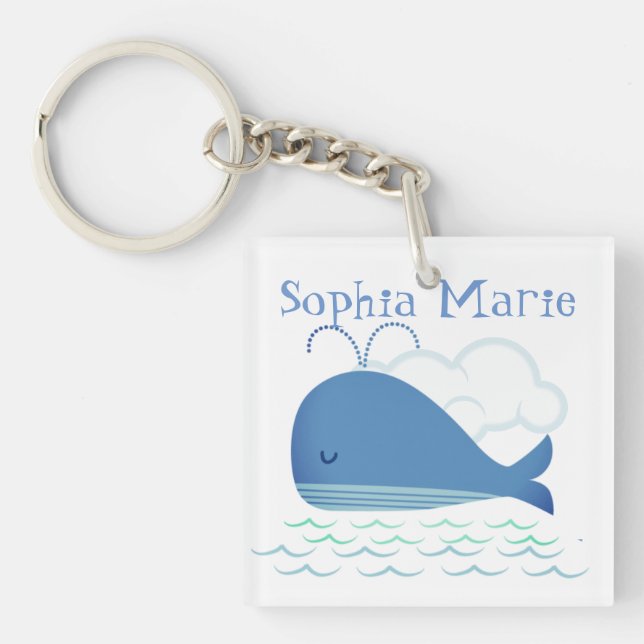 Relaxed Whale  Keychain (Front)
