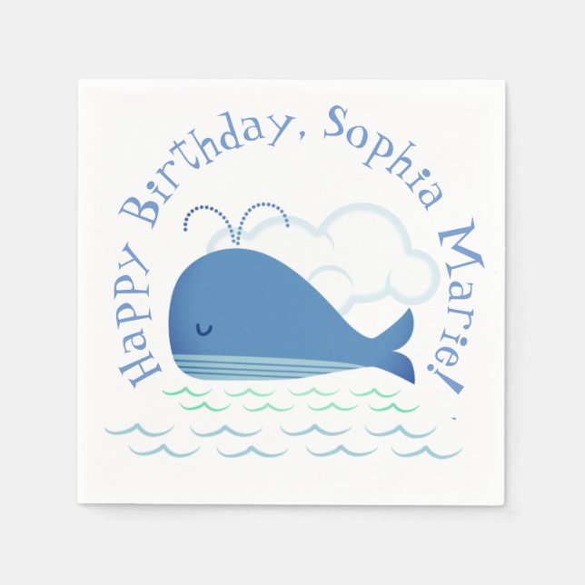 Relaxed Whale  Napkins (Front)