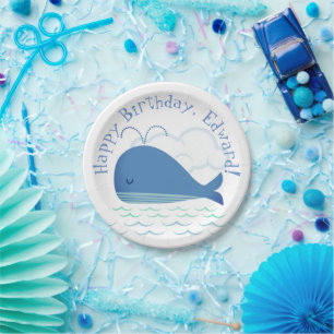 Relaxed Whale Paper Plates