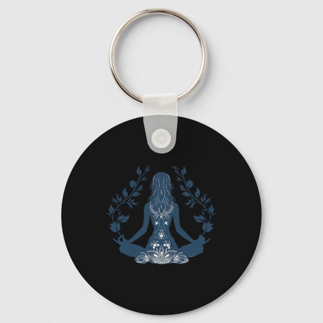 Relaxed Yoga Pose  Keychain (Front)