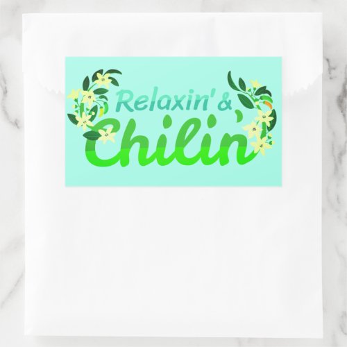 Relaxin and Chilin _ Punny Garden Rectangular Sticker
