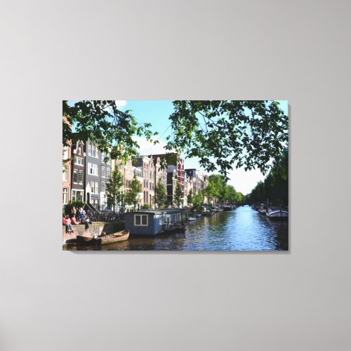 Relaxing Amsterdam Day Holland Canvas Wall Art