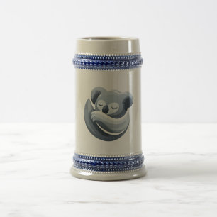 Relaxing Animal Illustration Beer Stein