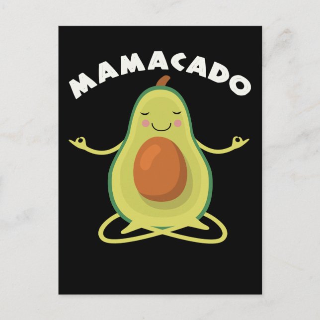 Relaxing Avocado Yoga Mother Postcard (Front)