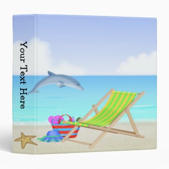 Relaxing Beach 3-ring Binder by TheHomeStore at Zazzle