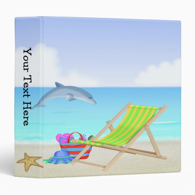 Relaxing Beach 3-Ring Binder (Front/Spine)