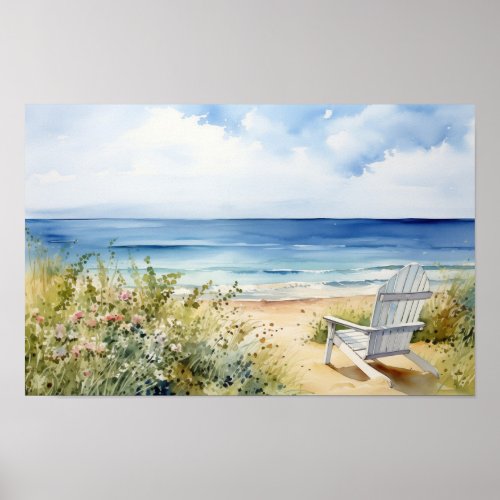 Relaxing Beach Chair Poster