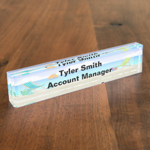 Relaxing Beach Desk Nameplate