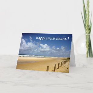 relaxing beach retirement card