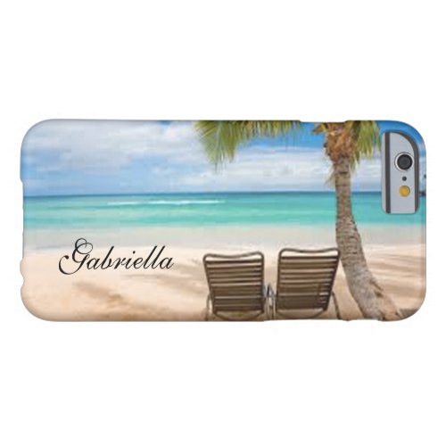 Relaxing Beach Scene With Two Chairs Phone Case