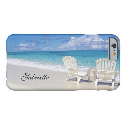 Relaxing Beach Scene  With Two Chairs Phone Case