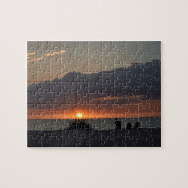 Relaxing Beach Sunset - 8x10 - 110 pc Jigsaw Puzzle (Horizontal)